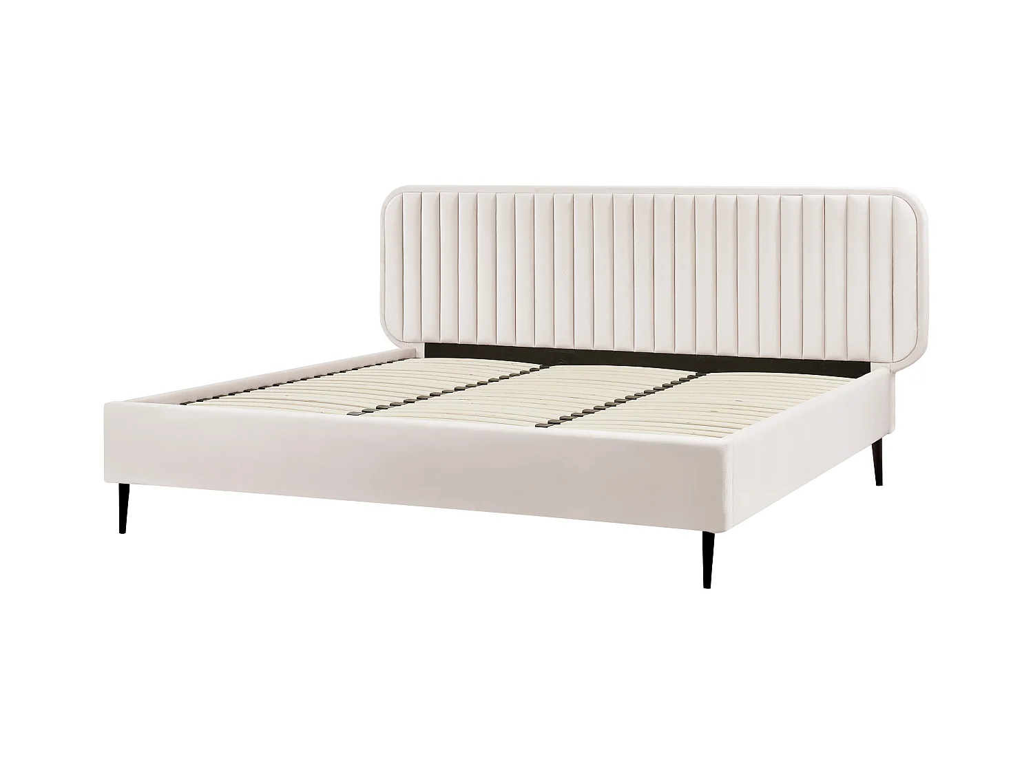 Lit avec sommier Velours BRIN 180 x 200 cm Beige