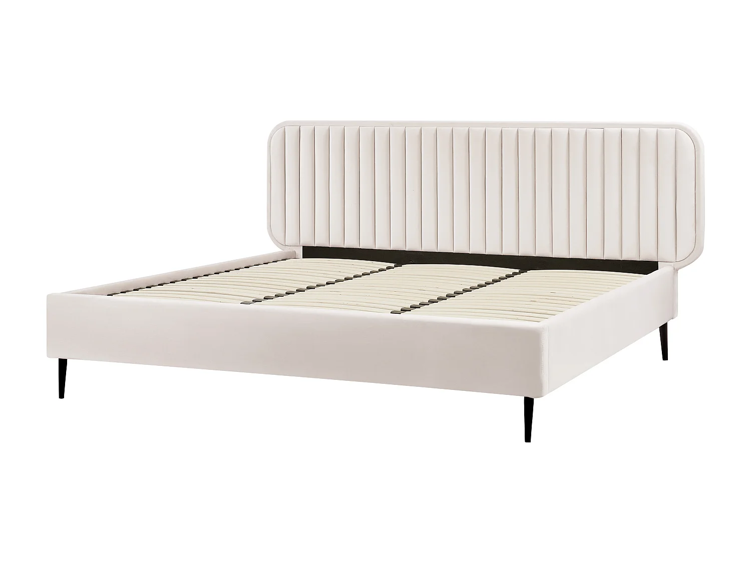 Letto Velluto BRIN 180 x 200 cm Beige