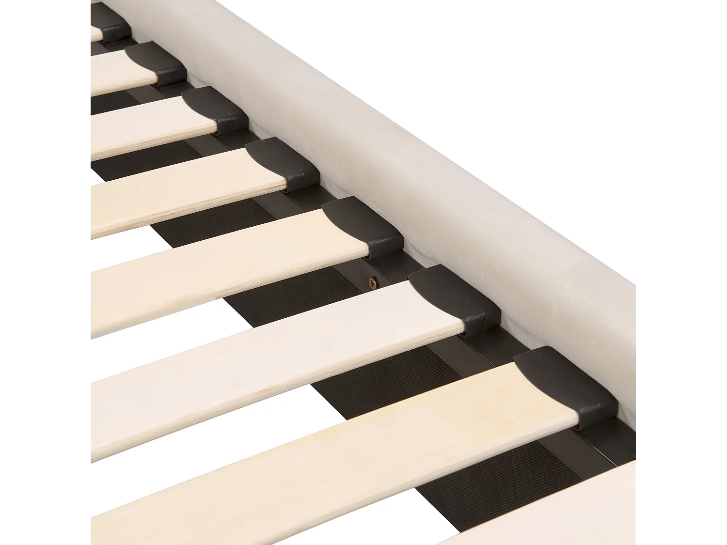 Bett mit Lattenrost Samtstoff BRIN 180 x 200 cm Beige