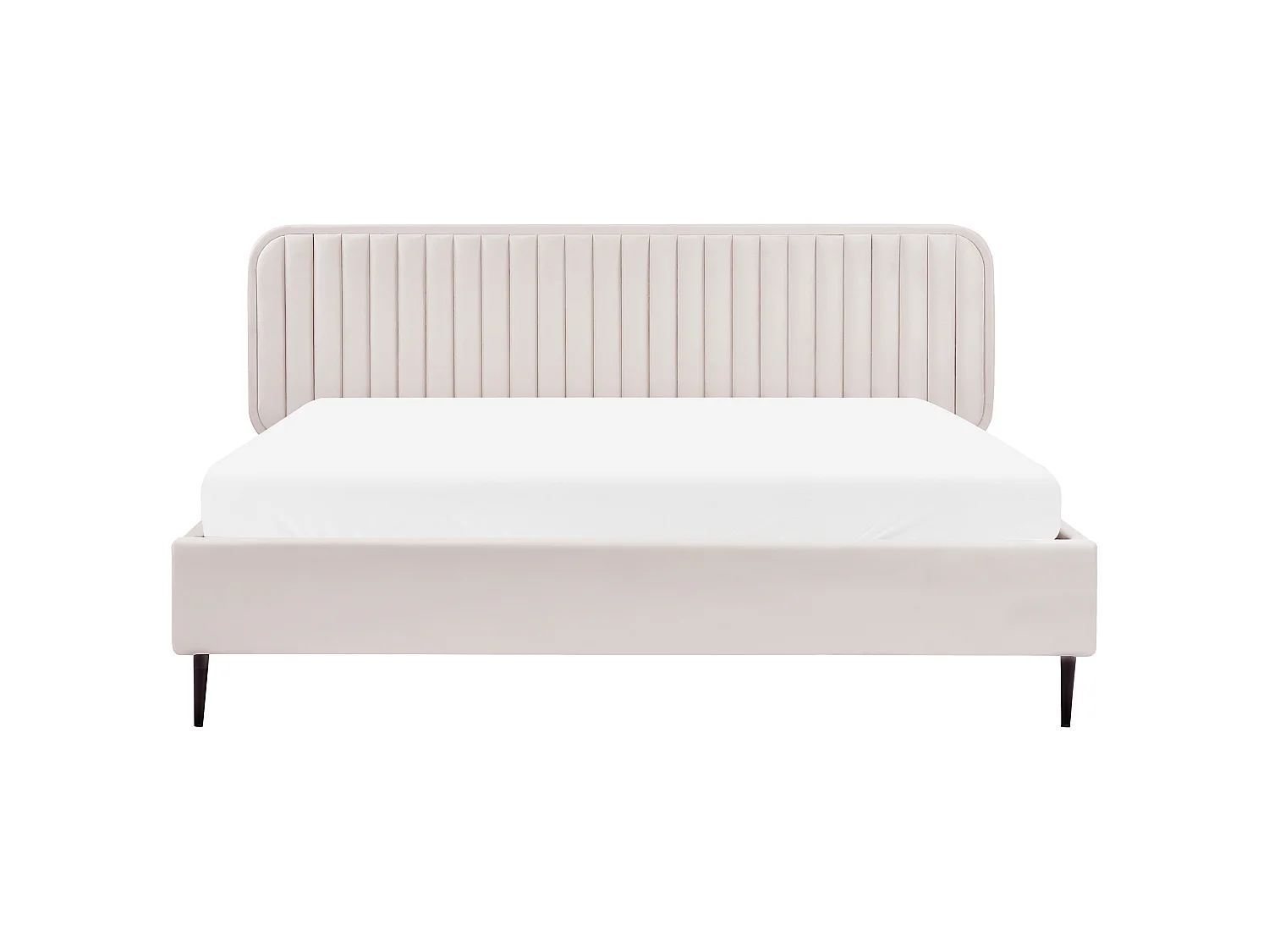 Lit avec sommier Velours BRIN 180 x 200 cm Beige