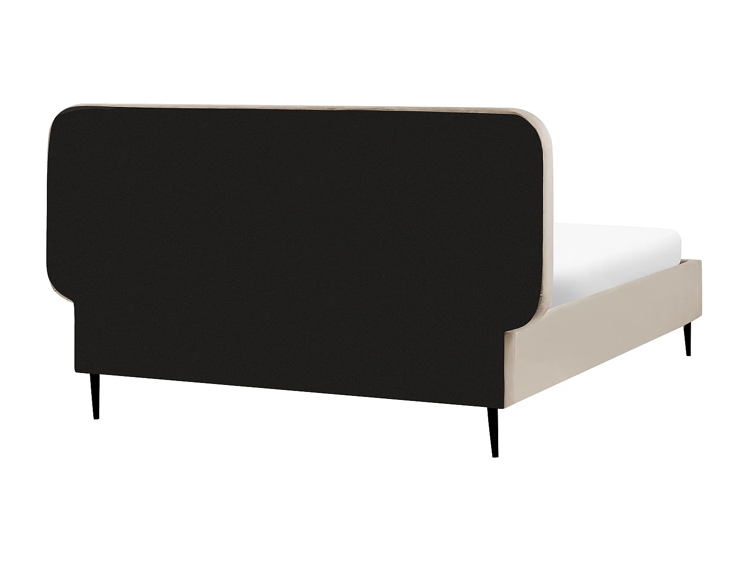 Lit avec sommier Velours BRIN 140 x 200 cm Taupe