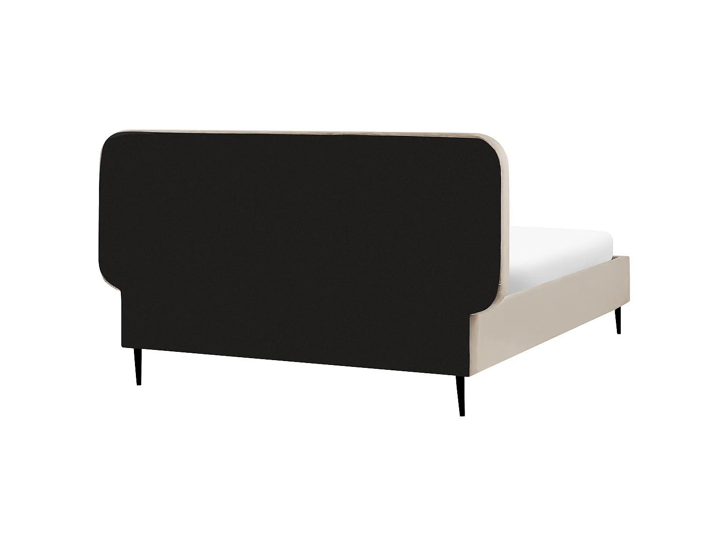 Lit avec sommier Velours BRIN 140 x 200 cm Taupe