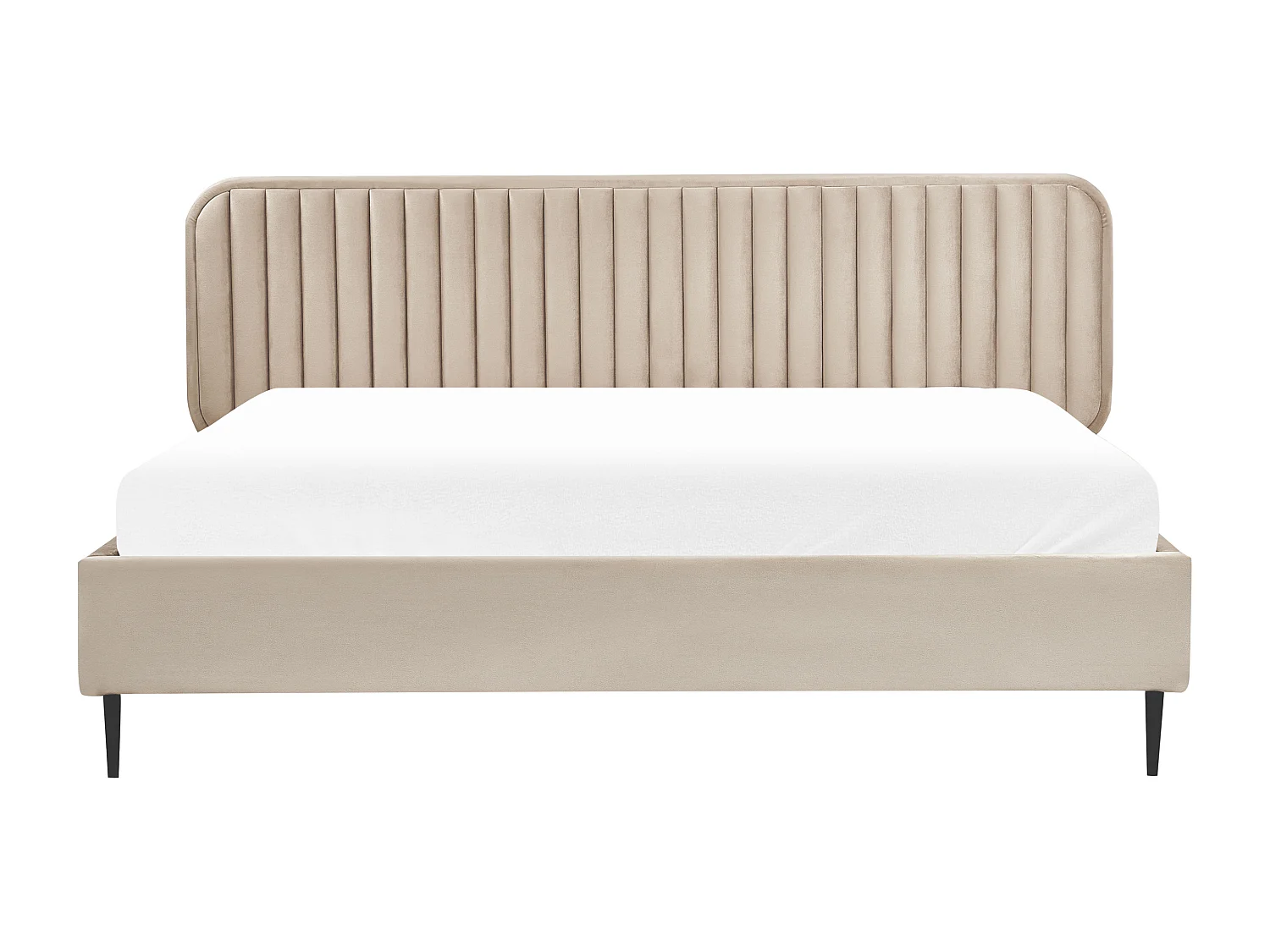Lit avec sommier Velours BRIN 180 x 200 cm Taupe