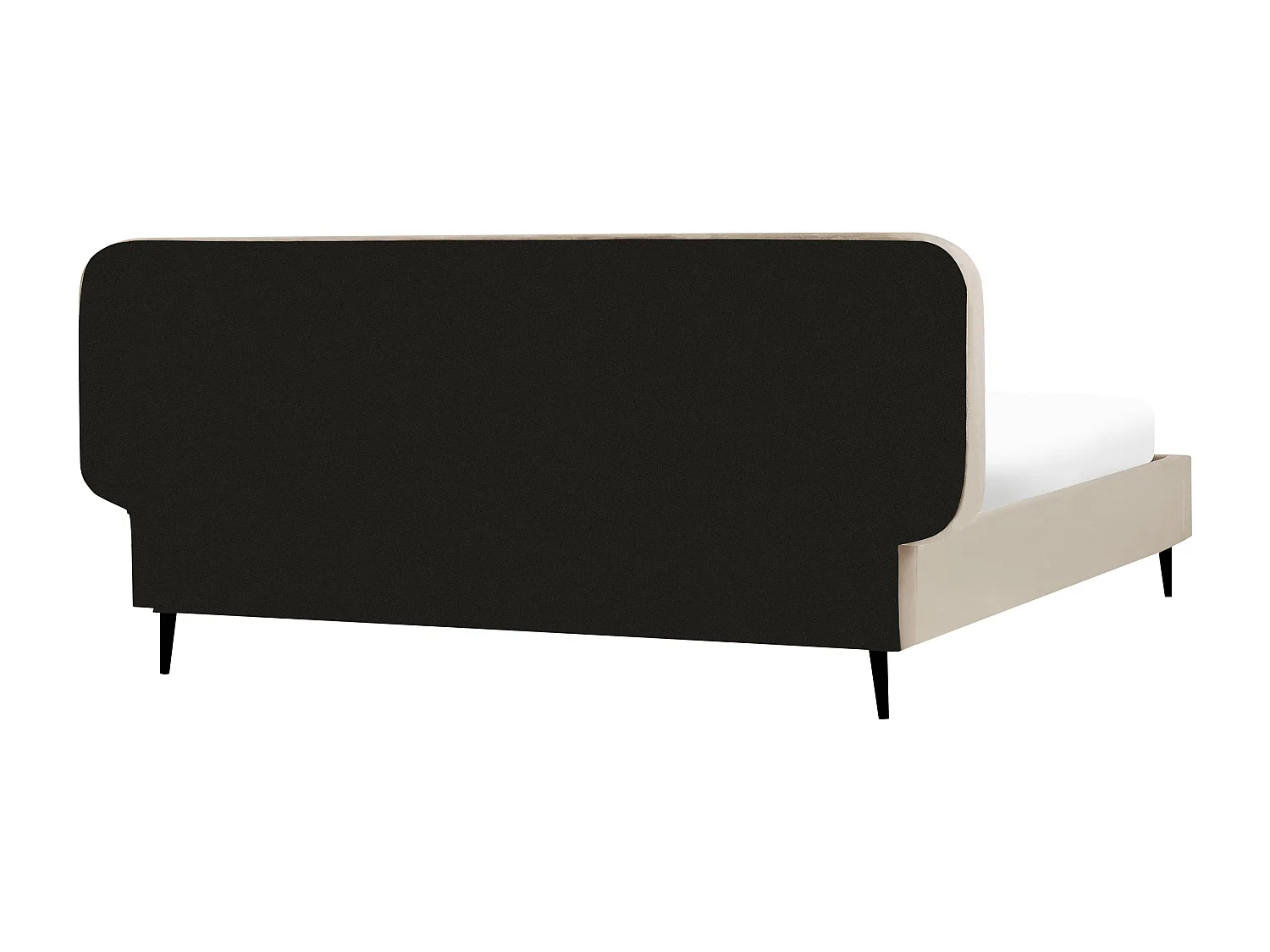 Lit avec sommier Velours BRIN 180 x 200 cm Taupe