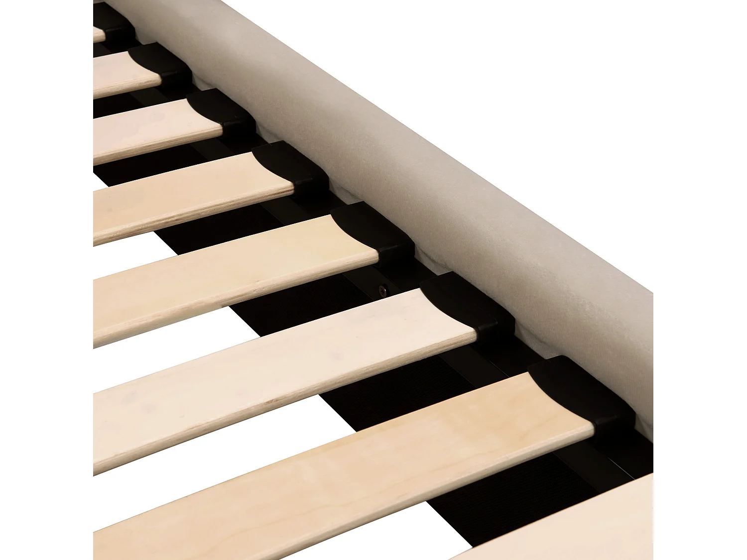 Lit avec sommier Velours BRIN 180 x 200 cm Taupe