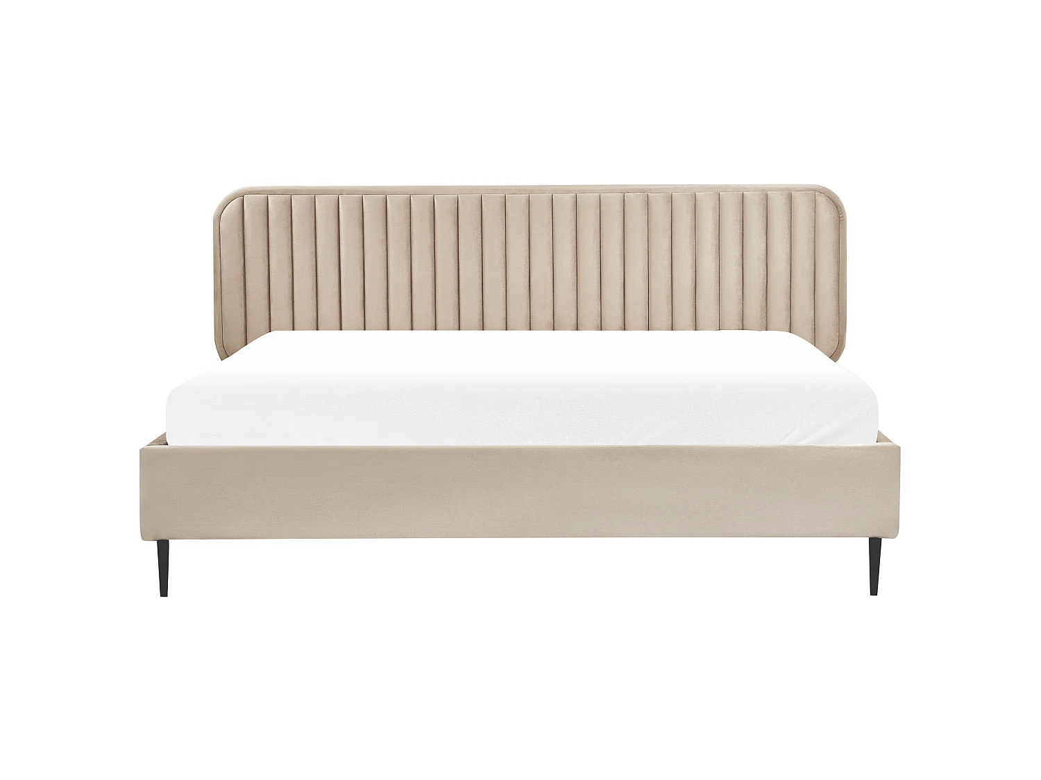 Lit avec sommier Velours BRIN 180 x 200 cm Taupe