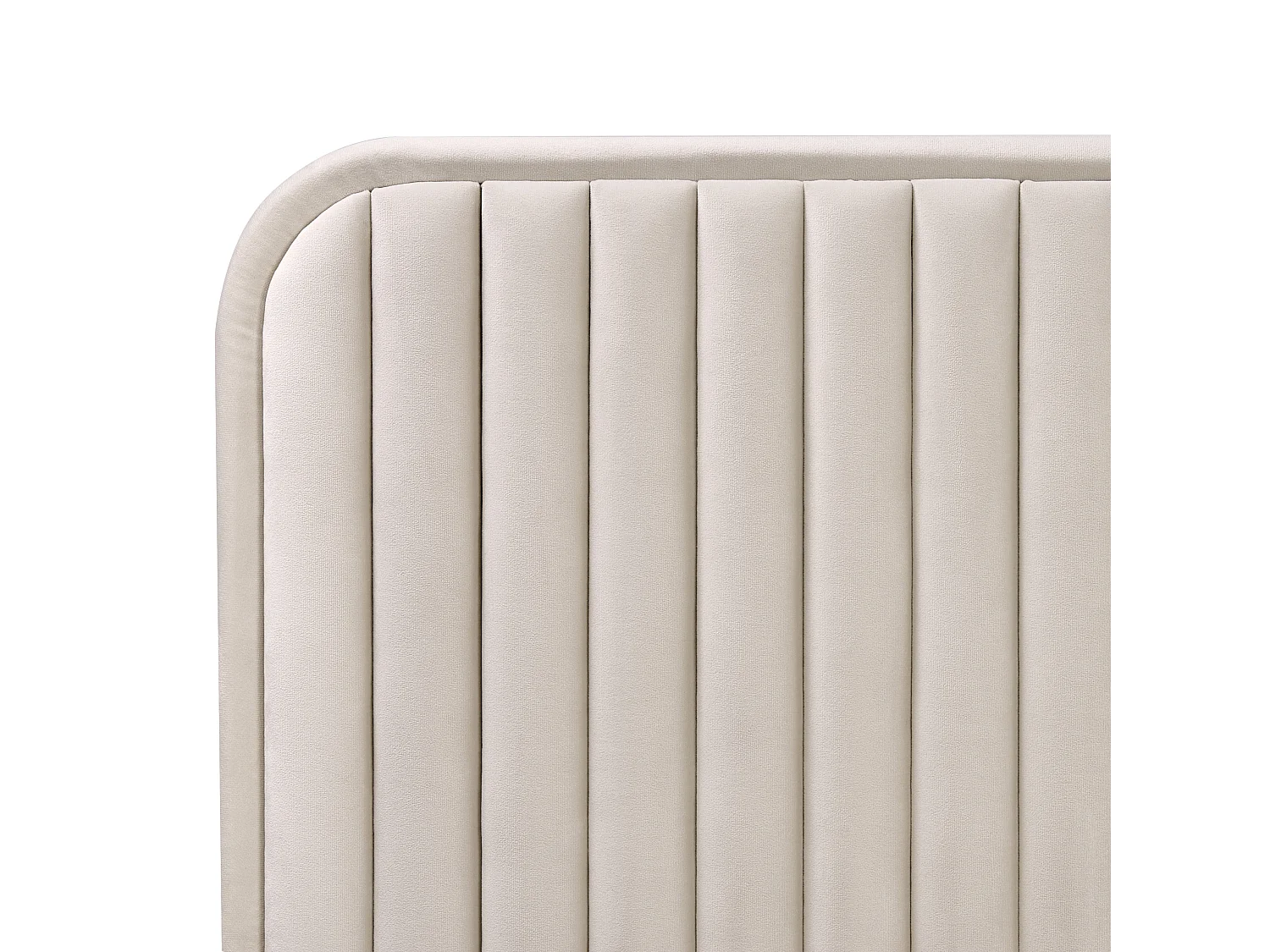 Lit avec sommier Velours BRIN 160 x 200 cm Beige