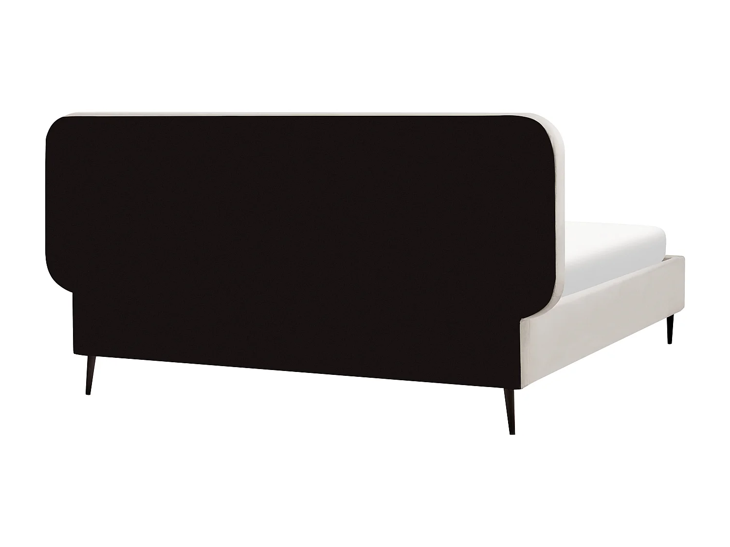 Bett mit Lattenrost Samtstoff BRIN 160 x 200 cm Beige