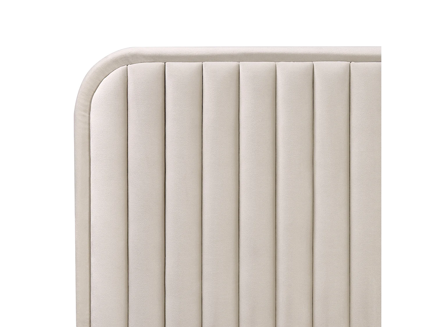 Bett mit Lattenrost Samtstoff BRIN 160 x 200 cm Beige