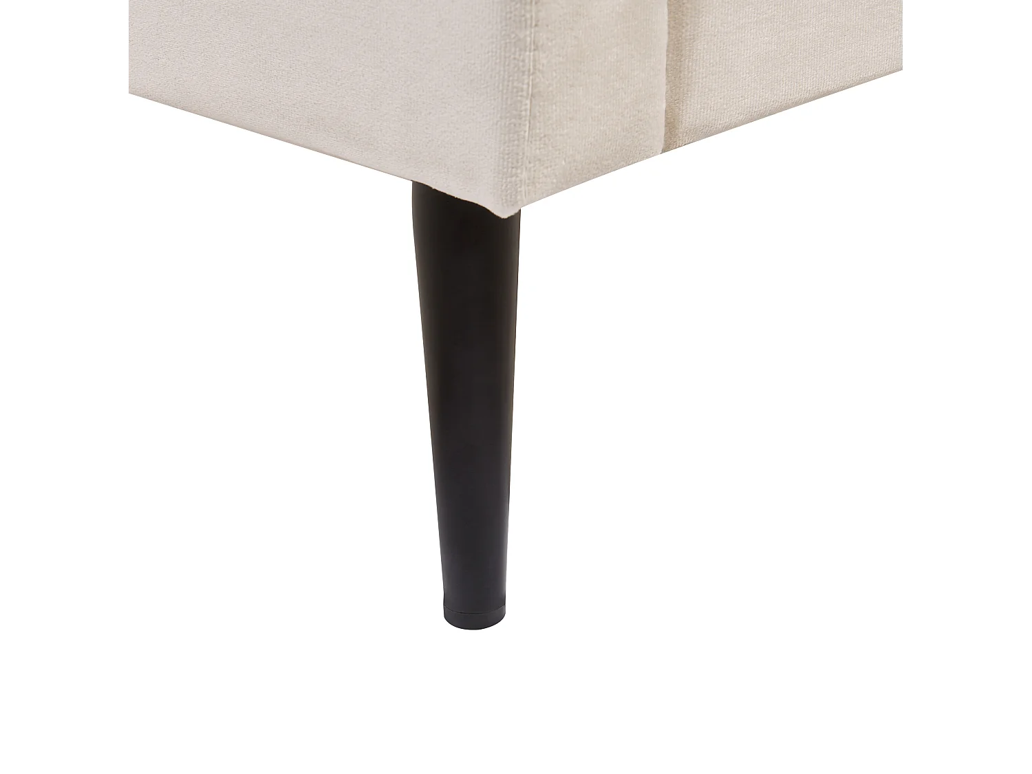 Bett mit Lattenrost Samtstoff BRIN 160 x 200 cm Beige