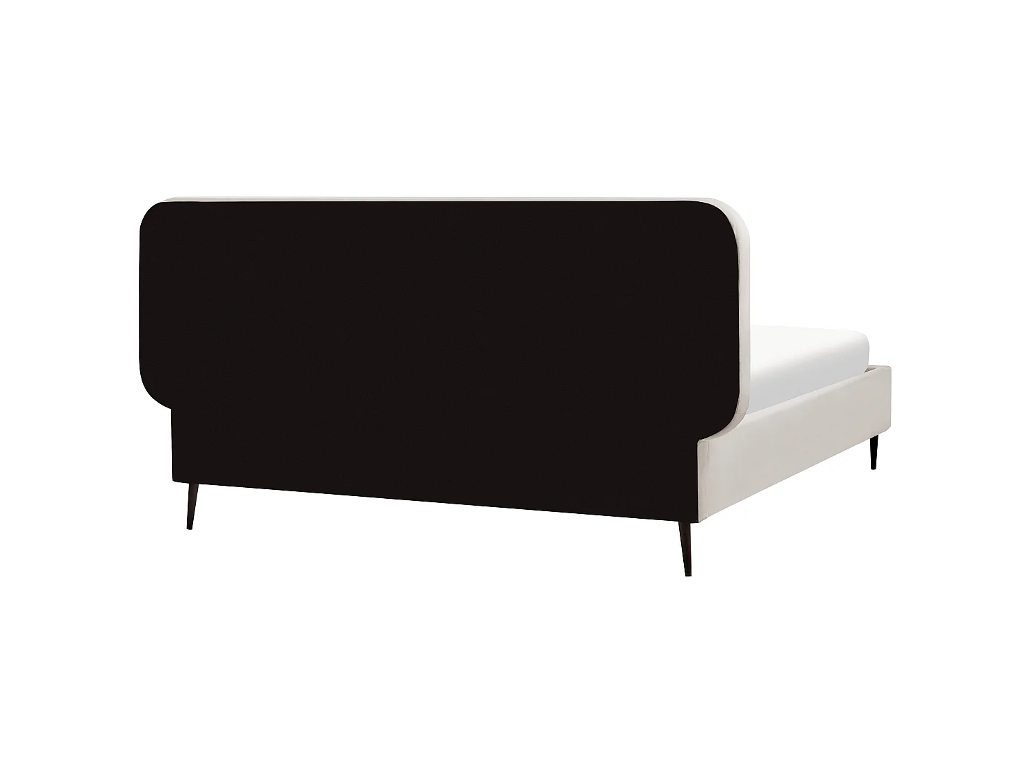 Lit avec sommier Velours BRIN 160 x 200 cm Beige
