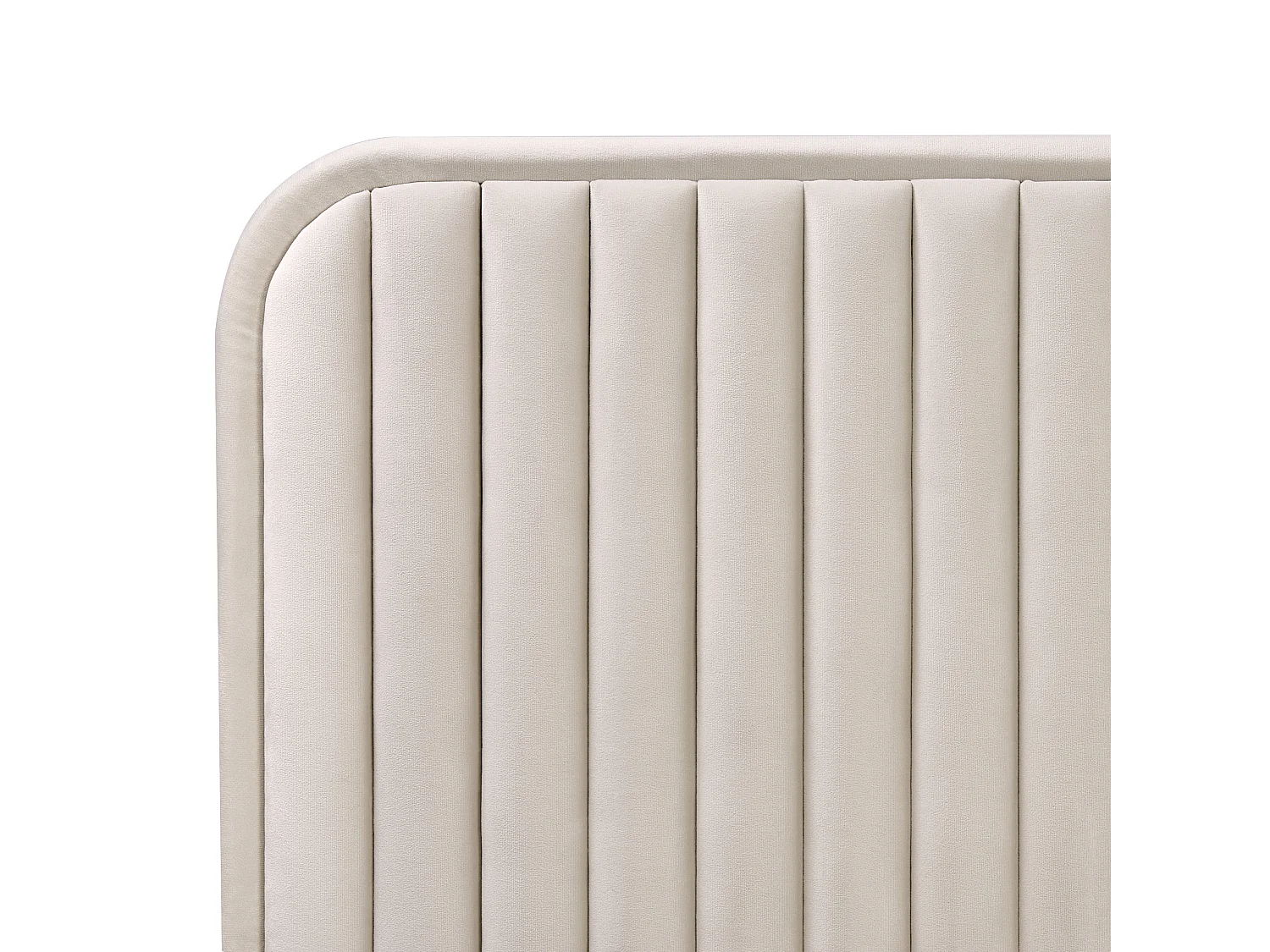 Lit avec sommier Velours BRIN 160 x 200 cm Beige