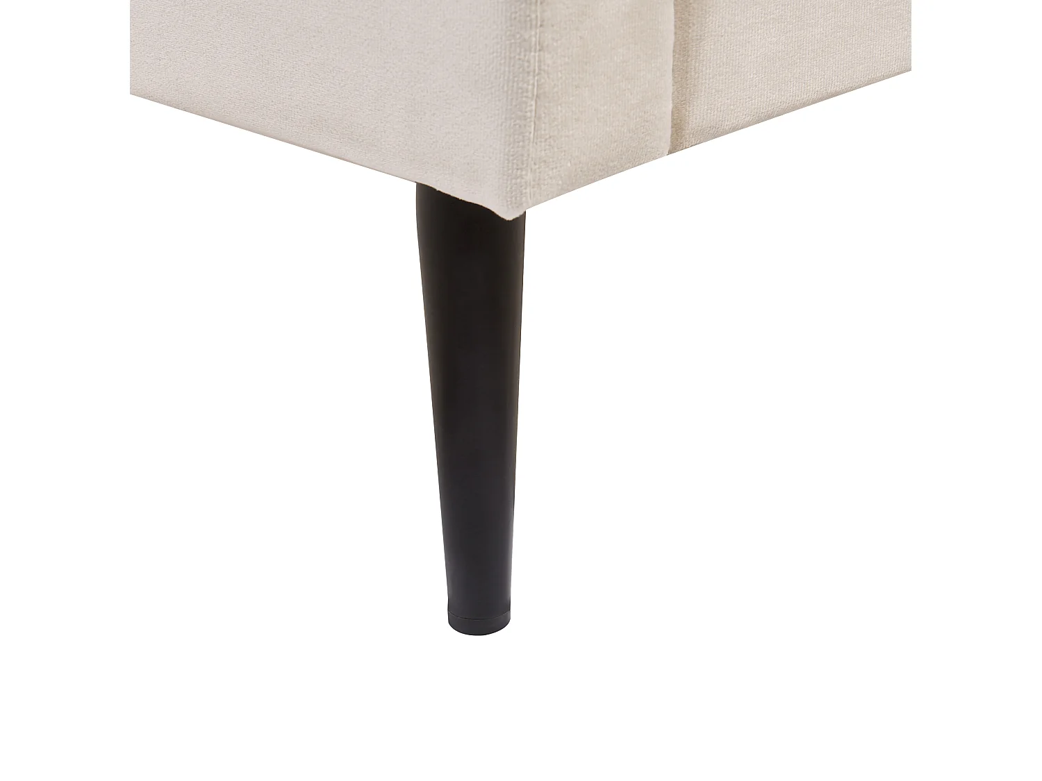 Lit avec sommier Velours BRIN 160 x 200 cm Beige