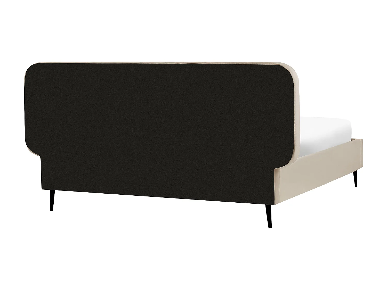 Lit avec sommier Velours BRIN 160 x 200 cm Taupe