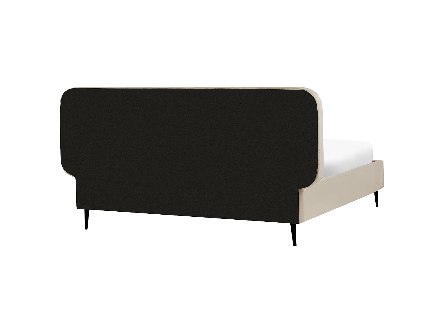 Lit avec sommier Velours BRIN 160 x 200 cm Taupe