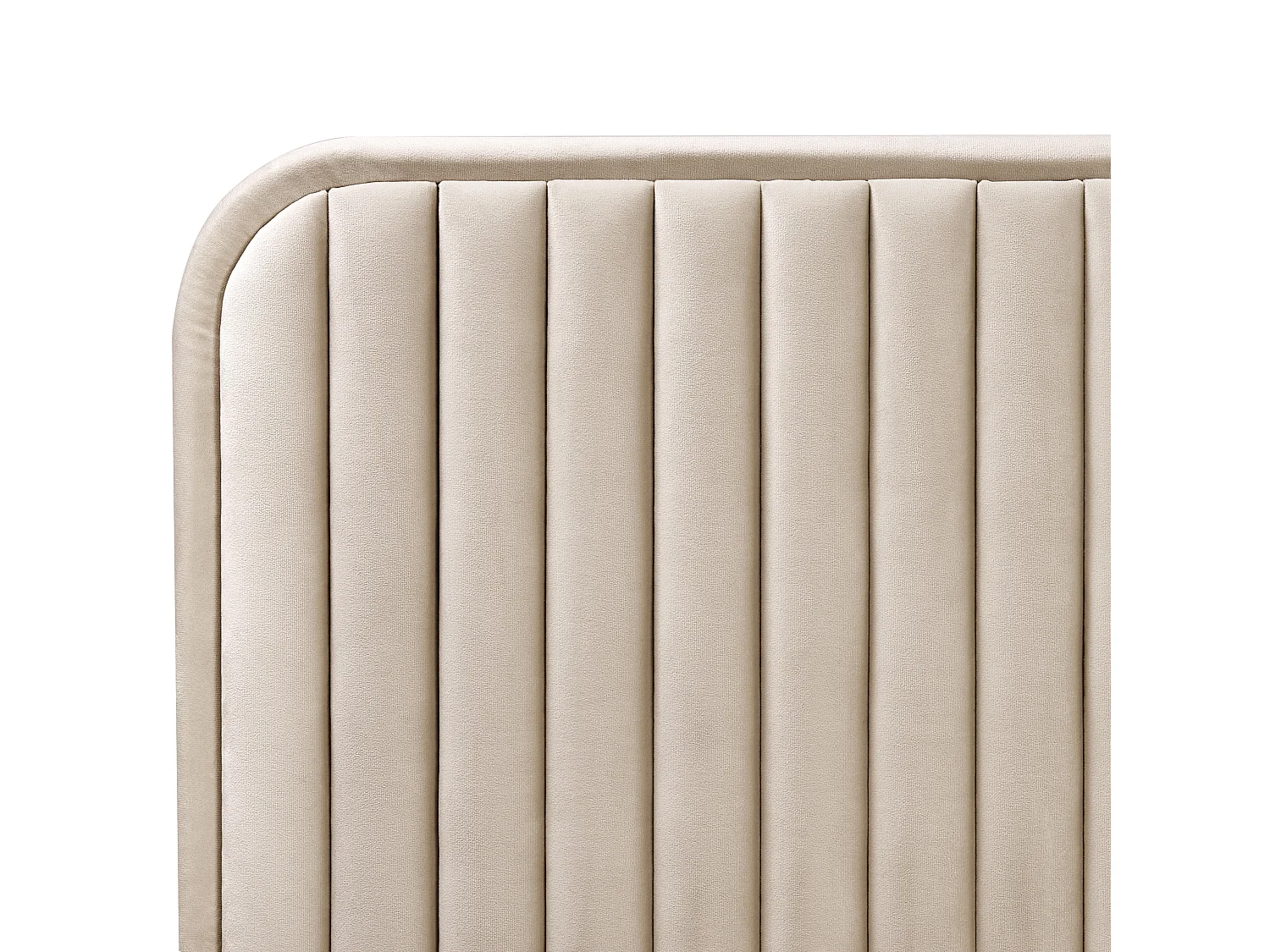 Lit avec sommier Velours BRIN 160 x 200 cm Taupe