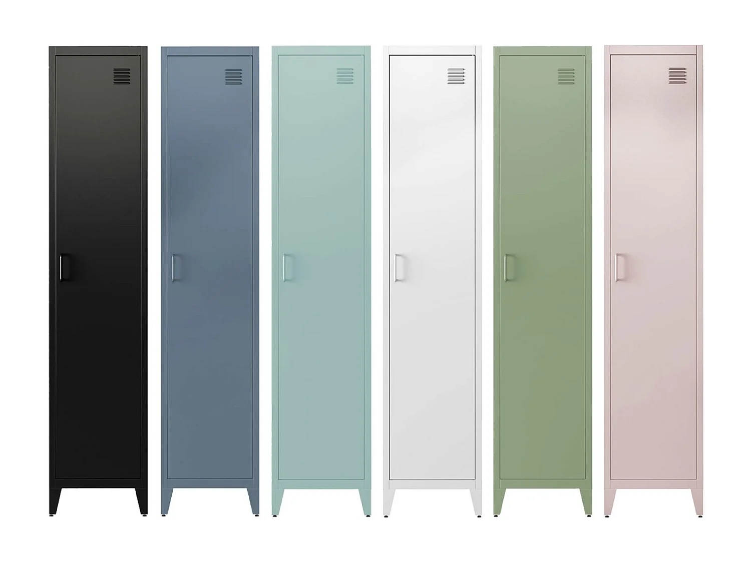 Armoire chambre enfant en acier rose. 4 espaces de rangement. casier. L 38 x P 38 x H 180 cm