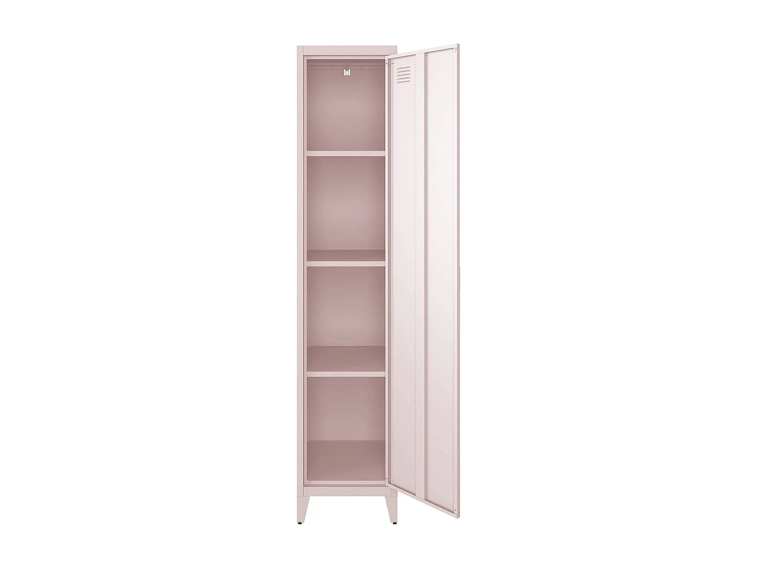 Armoire chambre enfant en acier rose. 4 espaces de rangement. casier. L 38 x P 38 x H 180 cm