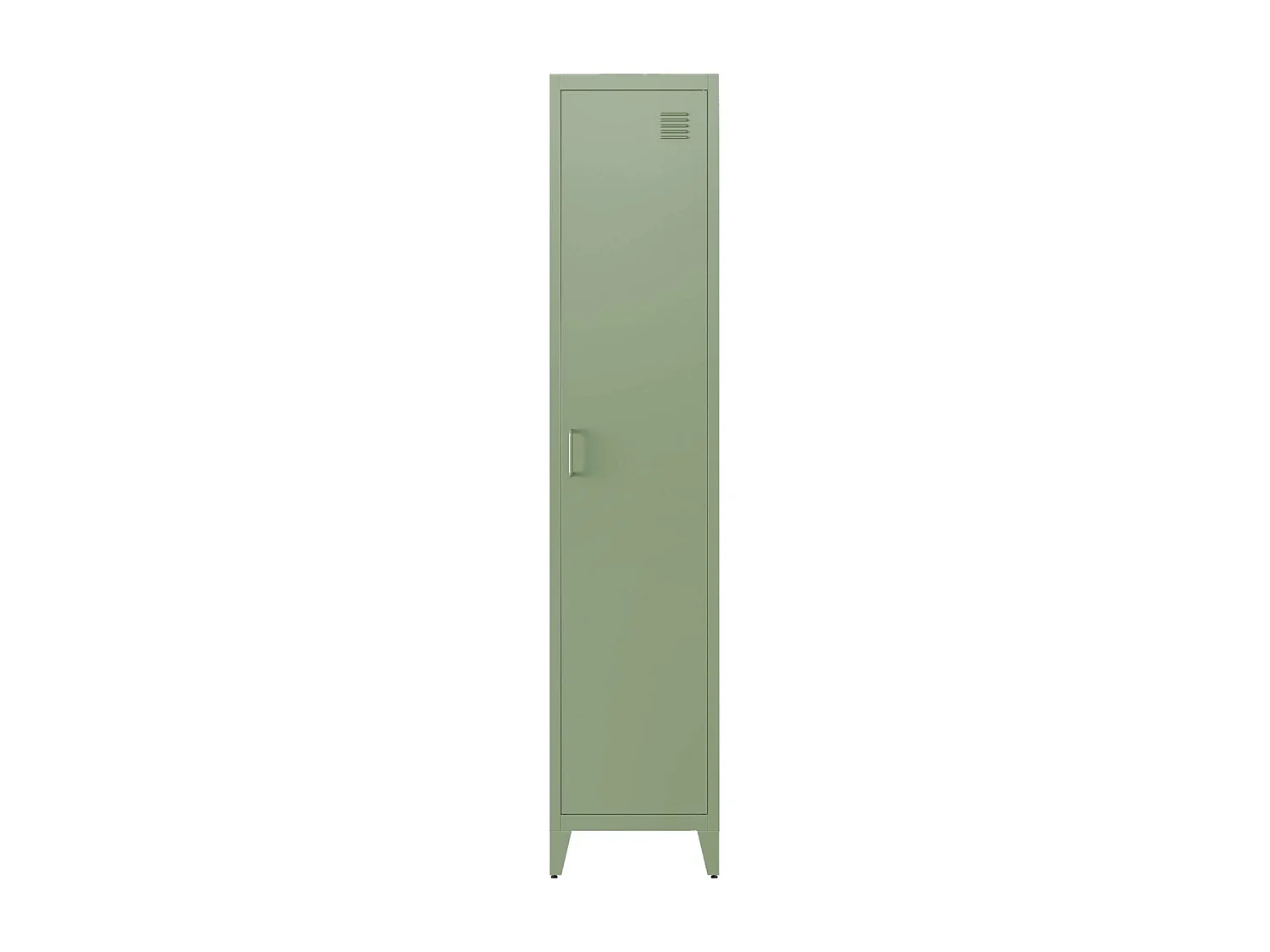 Armoire chambre enfant en acier vert clair. 4 espaces de rangement. casier. L 38 x P 38 x H 180 cm