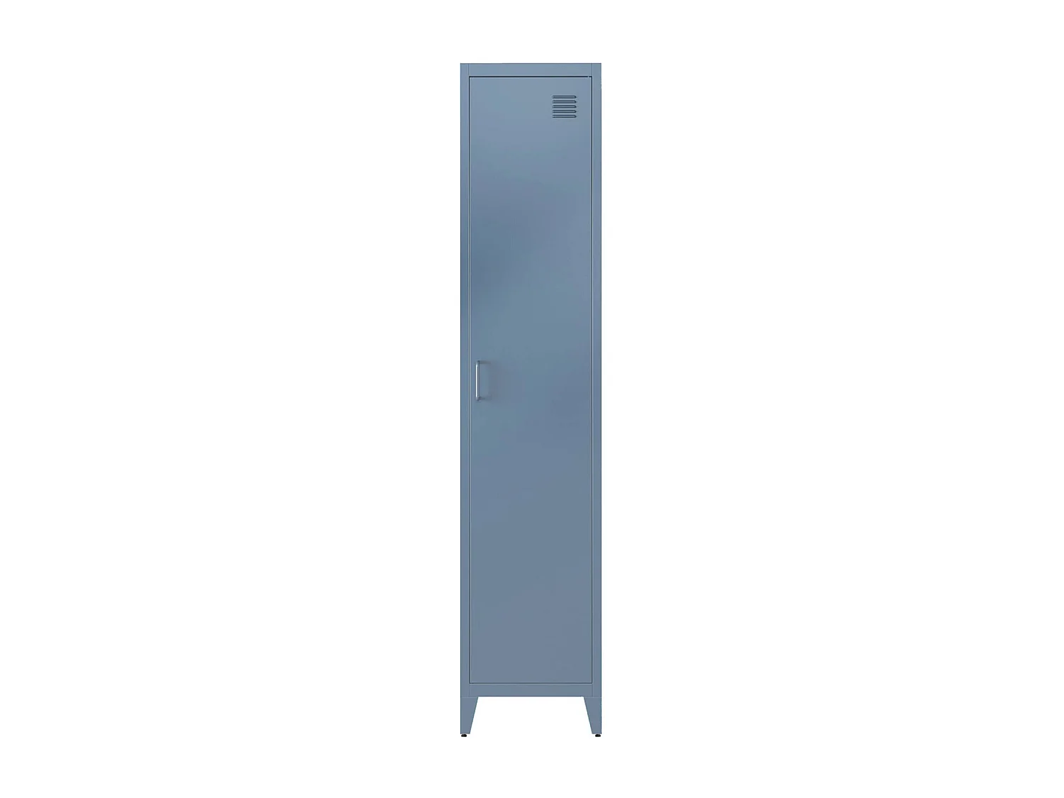 Armoire chambre enfant en acier bleu pétrole. 4 espaces de rangement. casier. L 38 x P 38 x H 180 cm