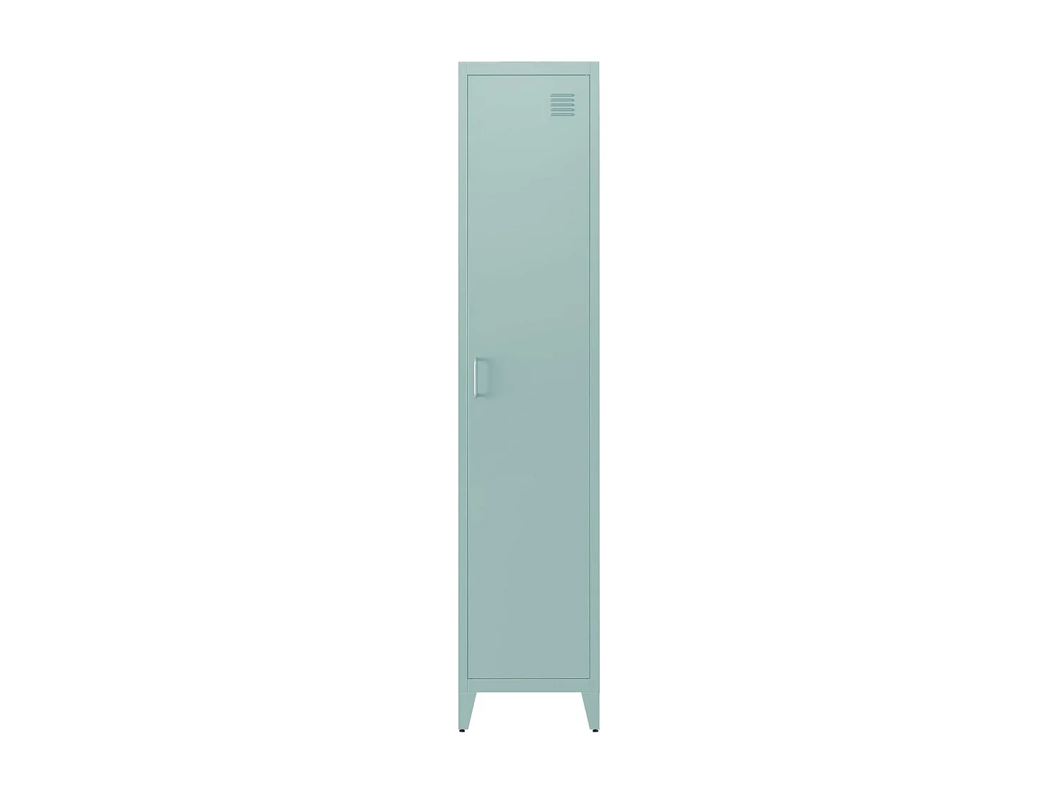Armoire chambre enfant en acier bleu clair. 4 espaces de rangement. casier. L 38 x P 38 x H 180 cm