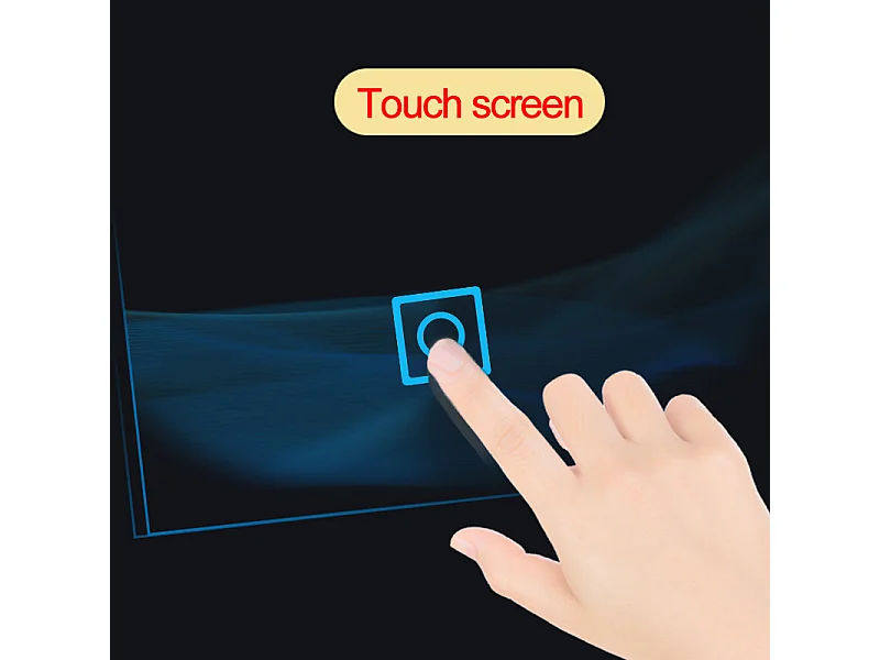 AICA Specchio da bagno rettangolare a LED 100 x 60 cm. Con antiappannamento + memoria di interruzione di corrente + oscuramento infinito