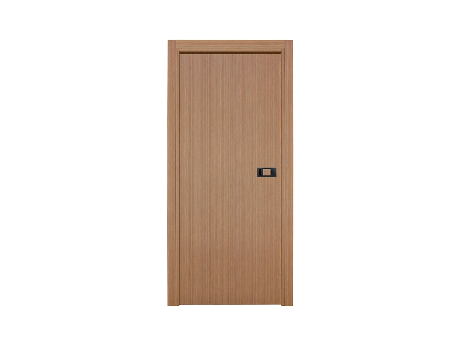 Bloc-porte pose fin de chantier collection Premium Miro avec poignée Exclusive noire, H.204 x l.73 cm, aspect chêne gris, réversible