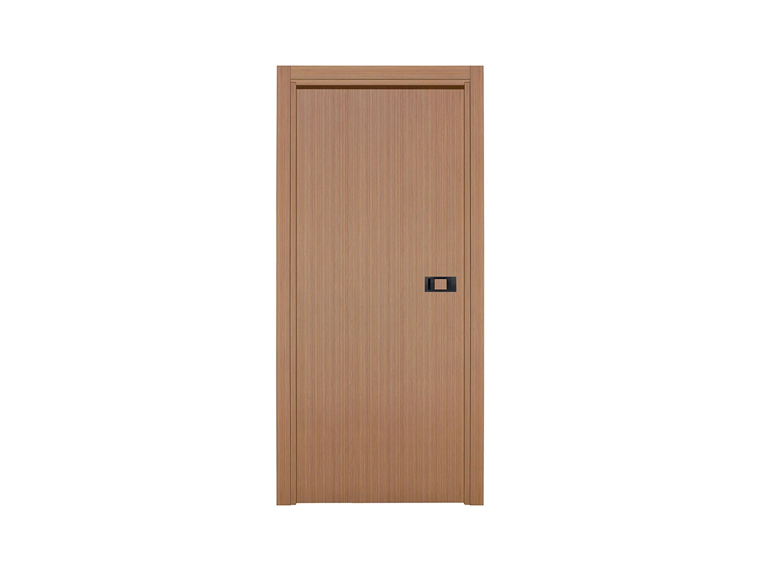 Bloc-porte pose fin de chantier collection Premium Miro avec poignée Exclusive noire, H.204 x l.63 cm, aspect chêne gris, réversible