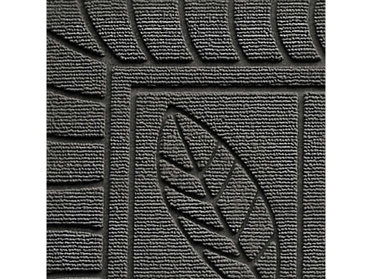 Tapis d'Entrée "Feuilles" 45x75cm Gris
