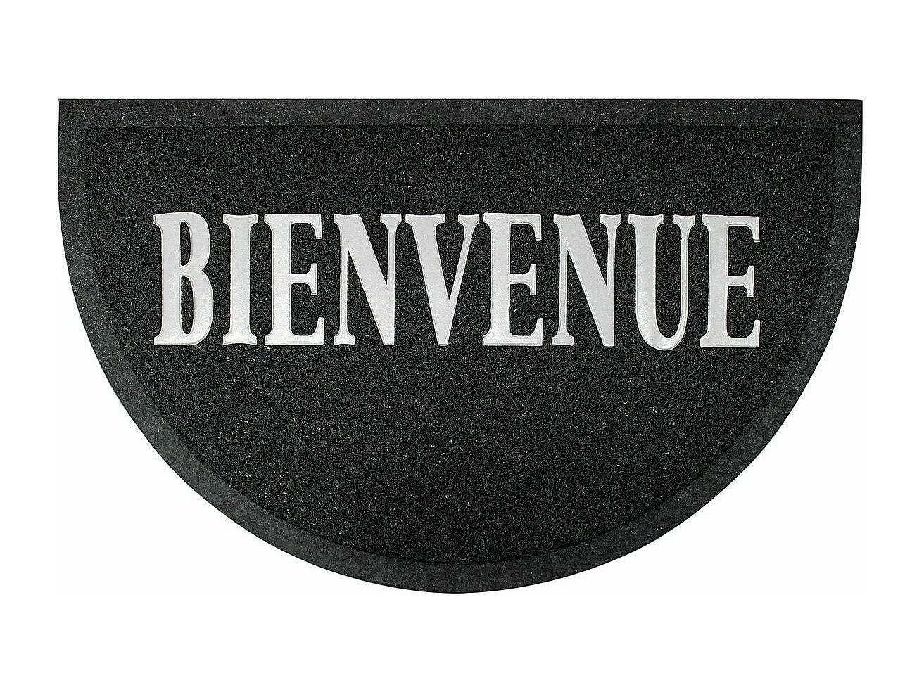 Tapis d'Entrée Demi-Lune "Maison" 45x75cm Noir & Gris