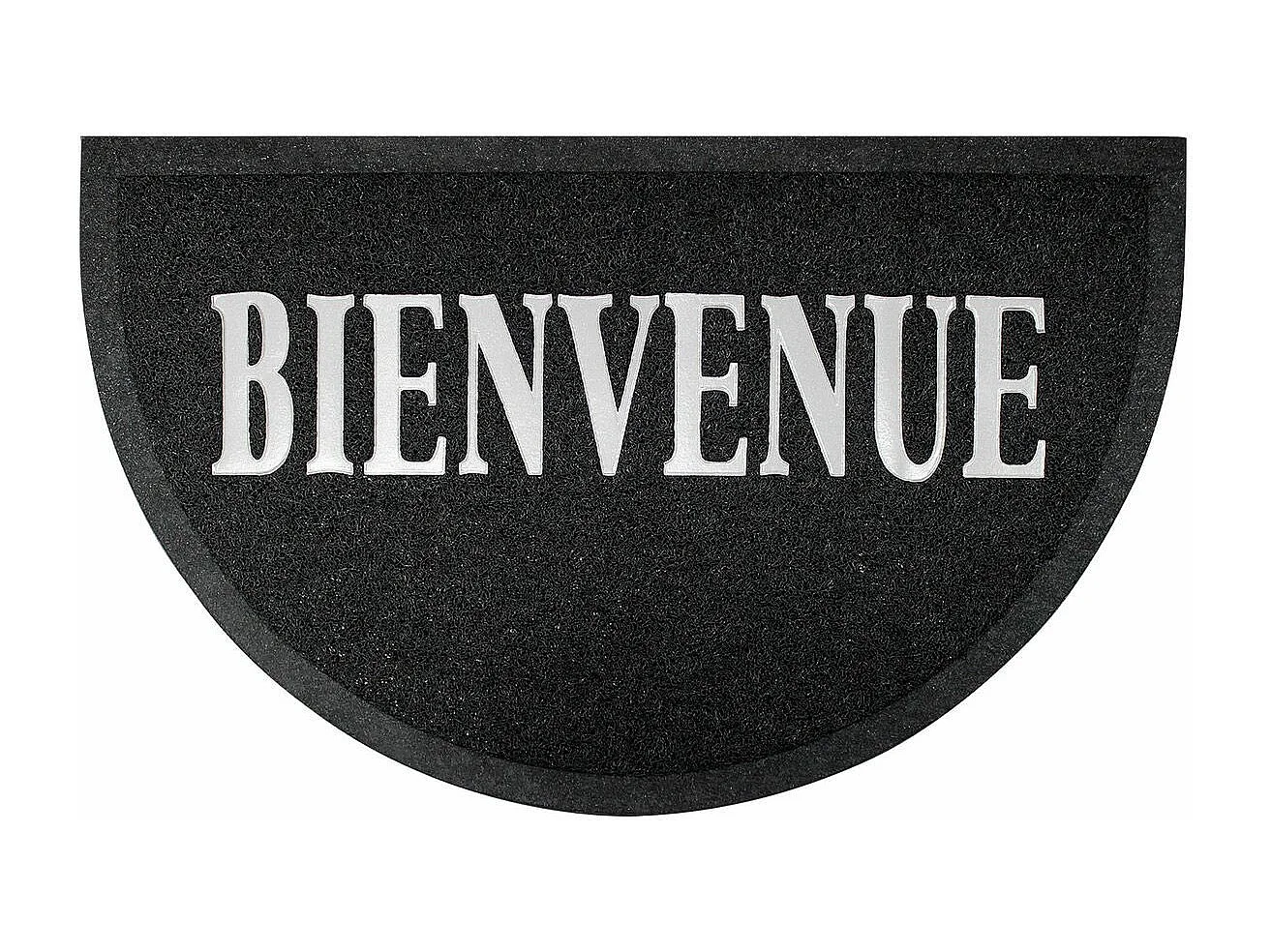 Tapis d'Entrée Demi-Lune "Maison" 45x75cm Noir & Gris