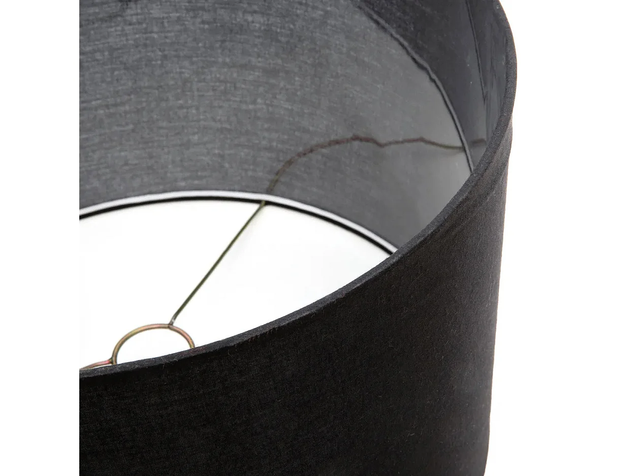 Die Teak Wood Tischlampe - Natur Schwarz