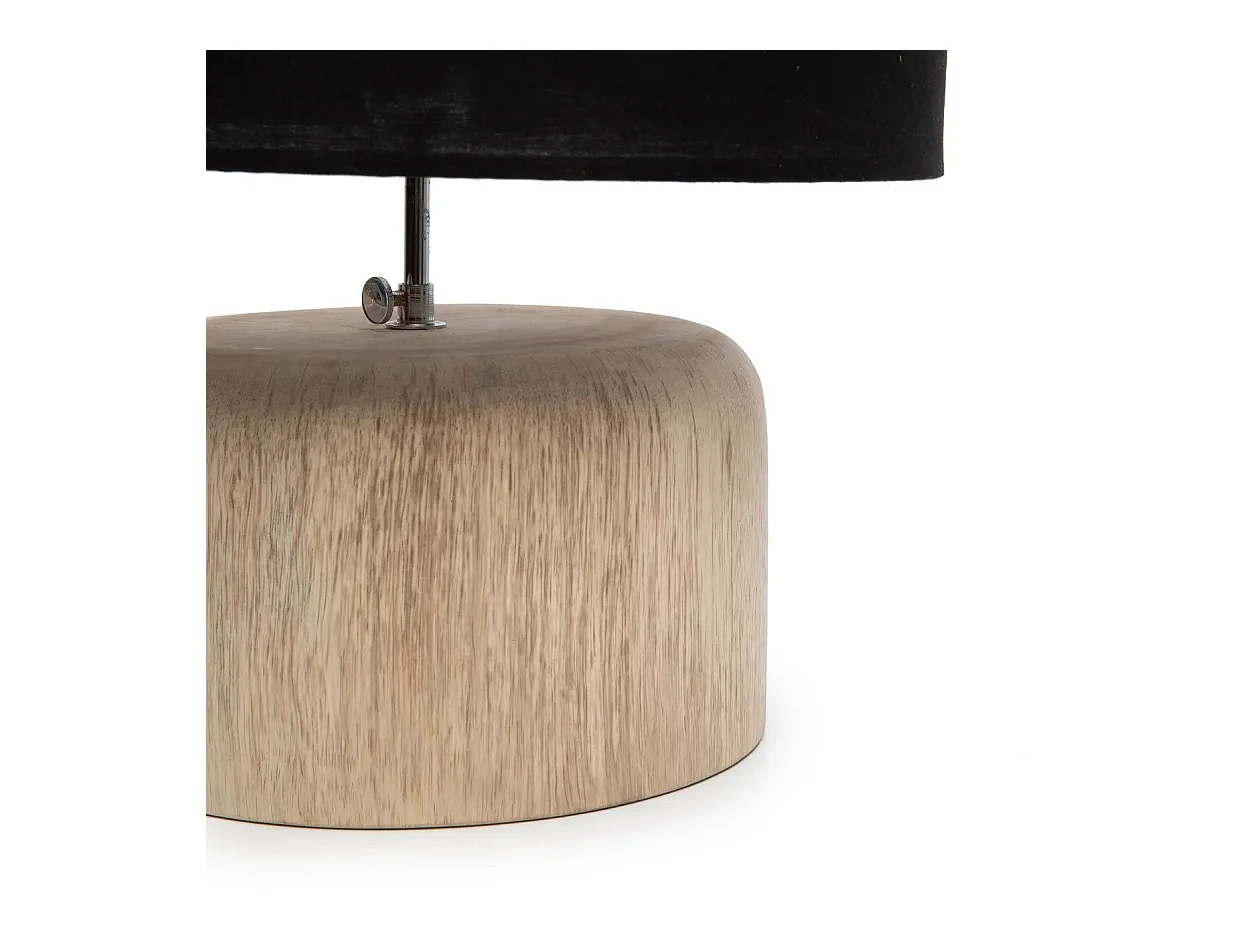 La Lámpara de Mesa de Madera Teca - Natural Negro