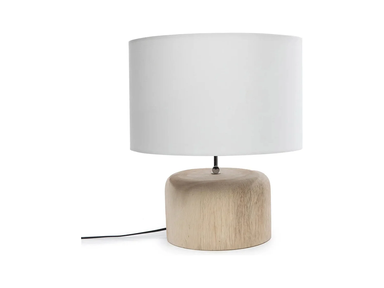 La Base De Lampe En Teck - Naturel