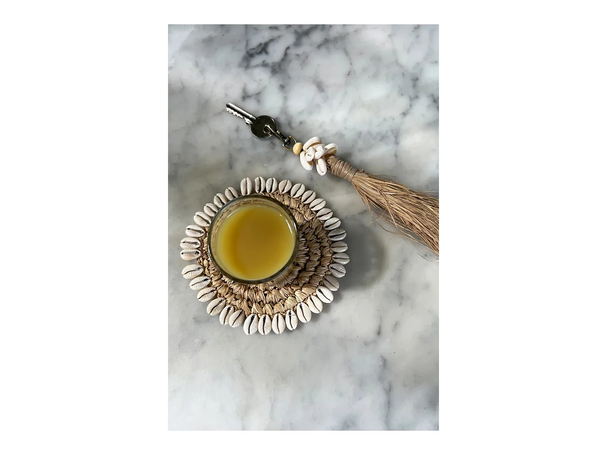 Die Raffia Shell Untersetzer - Natur