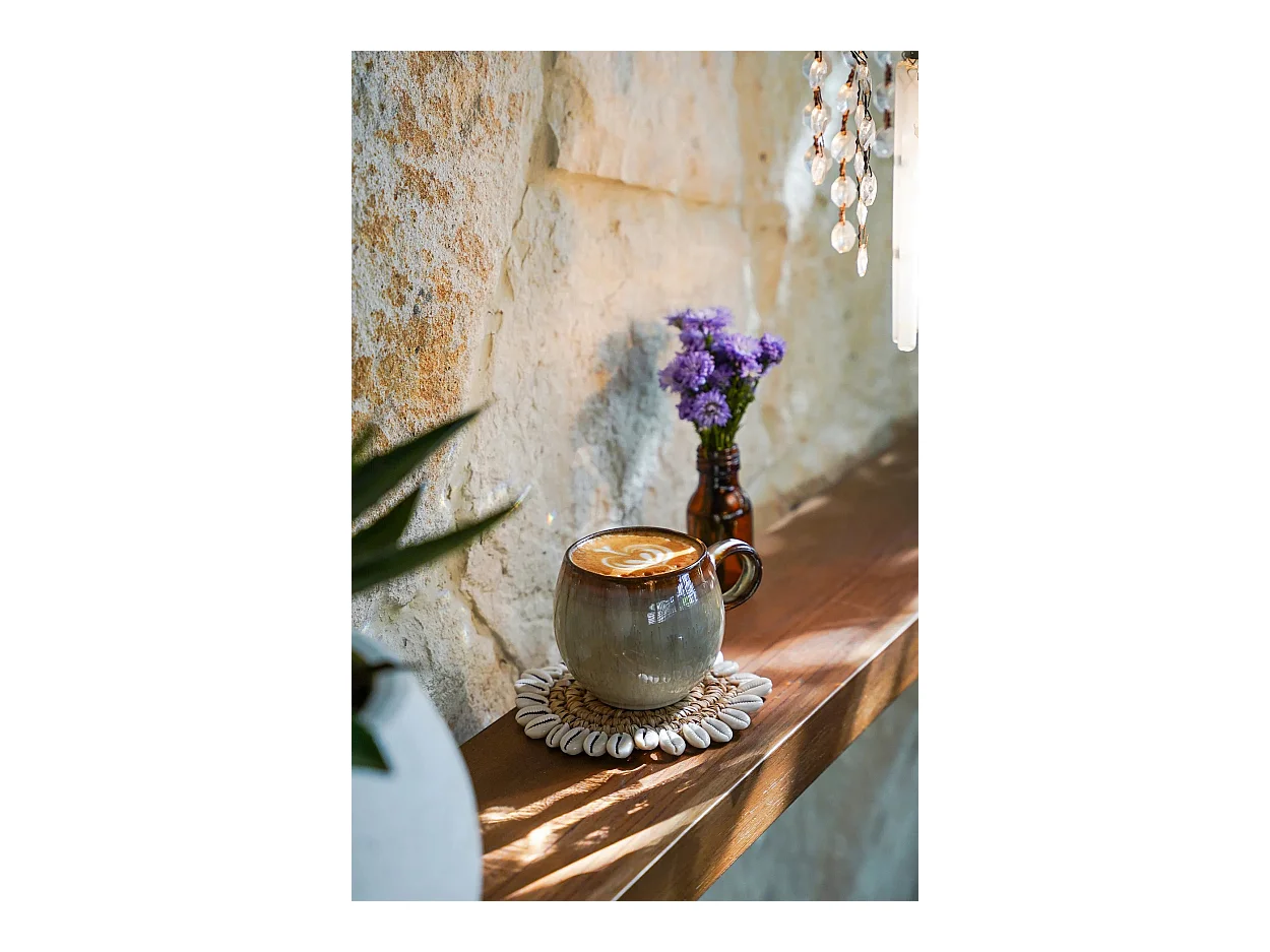 Die Raffia Shell Untersetzer - Natur