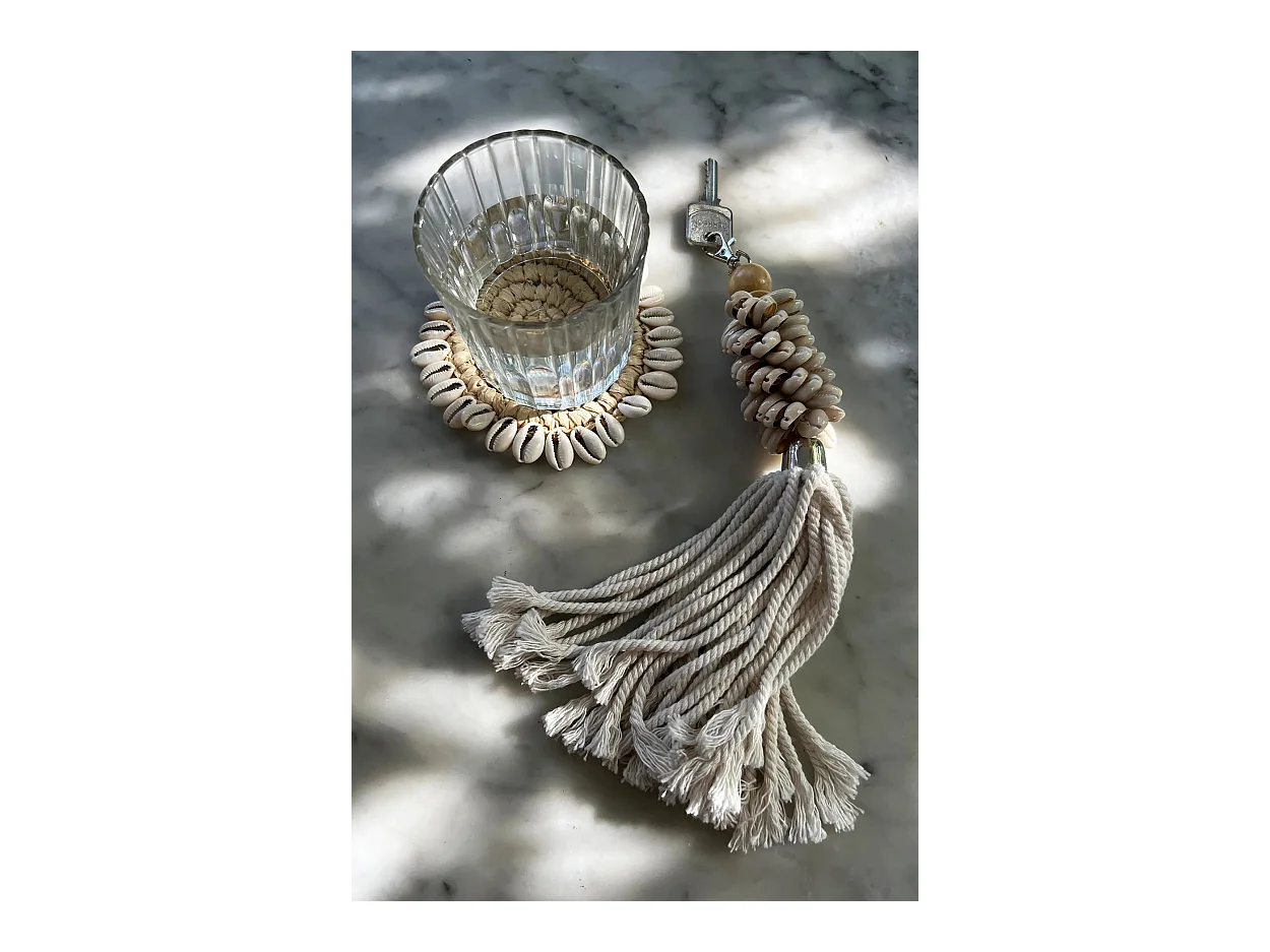 Die Raffia Shell Untersetzer - Natur