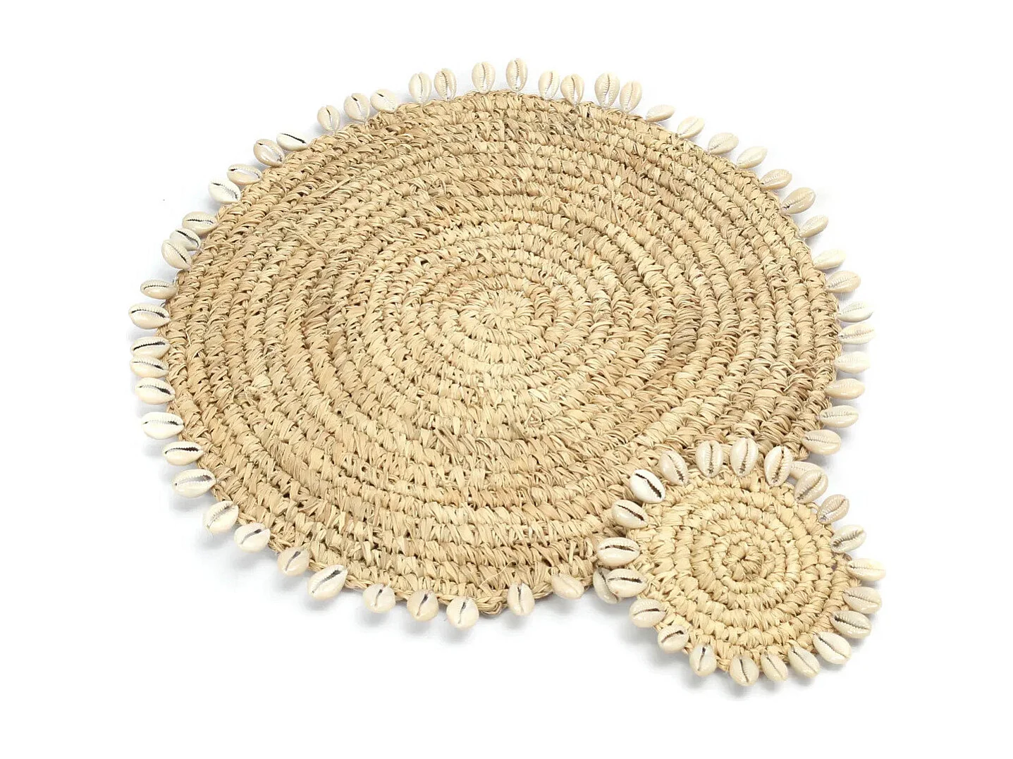Le Sous-Verre Raffia Shell - Naturel
