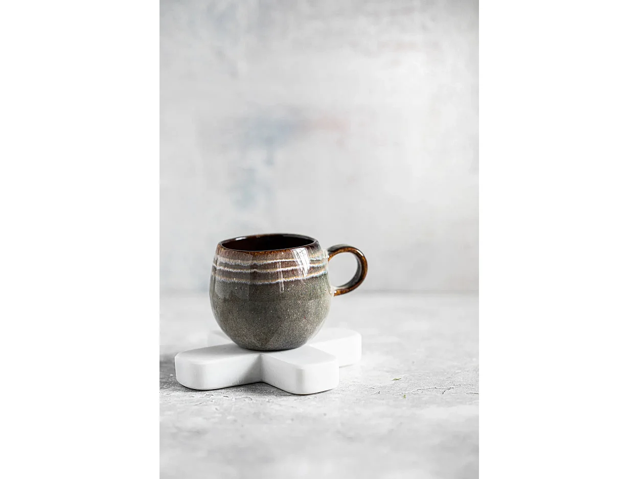 Der Marmor-Untersetzer - Weiß