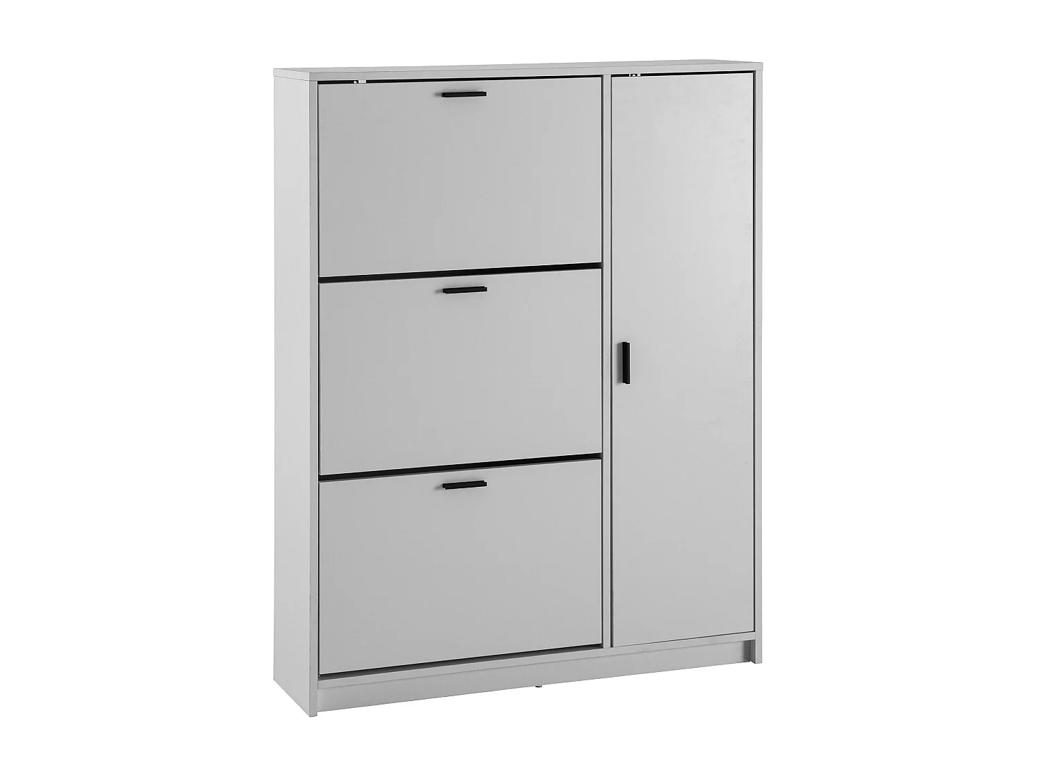 Schoenenkast Wit 90x120x24 cm Schoenenrek Gesloten, Schoenenkist Modern, Halkast met Plank, Schoenenopberger Halkist voor Schoenen Hoog