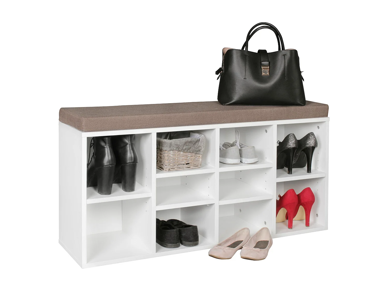 Banc Chaussure Entrée 100x60x38 cm Étagère a Chaussures | Banc Décor Chêne avec Rangement et