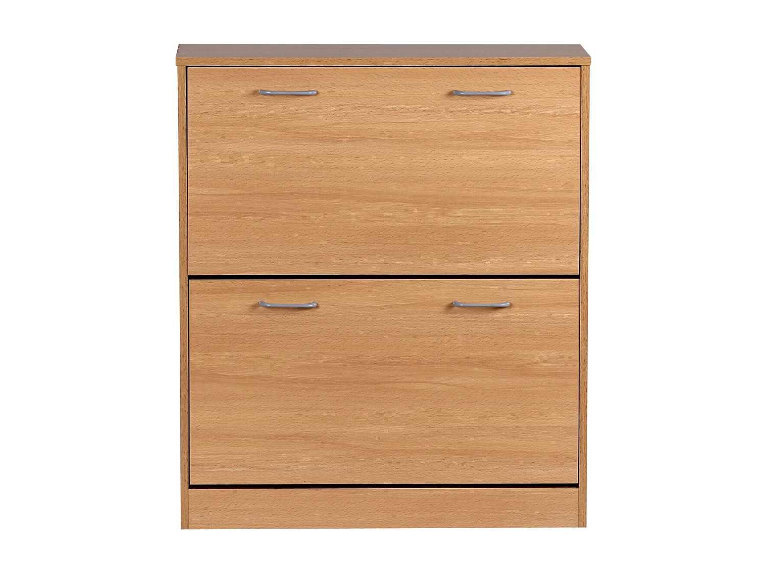 schoen Kiepwagen SARAH Beech mat 2 compartimenten 75 x 87 x 24 cm | Ontwerp van de klomp kast voor het werk | Schoen dressoir modern met berging