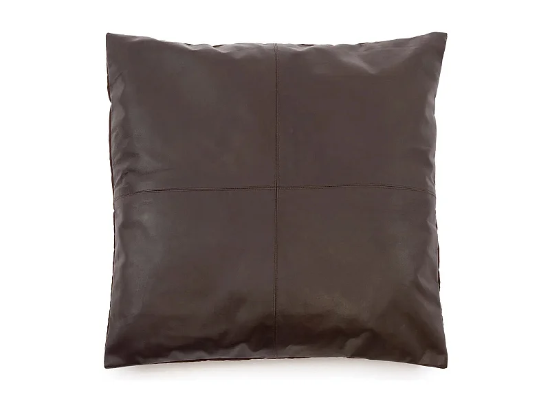 Der Vierteilige Leder Kissenbezug - Schokolade - 60x60