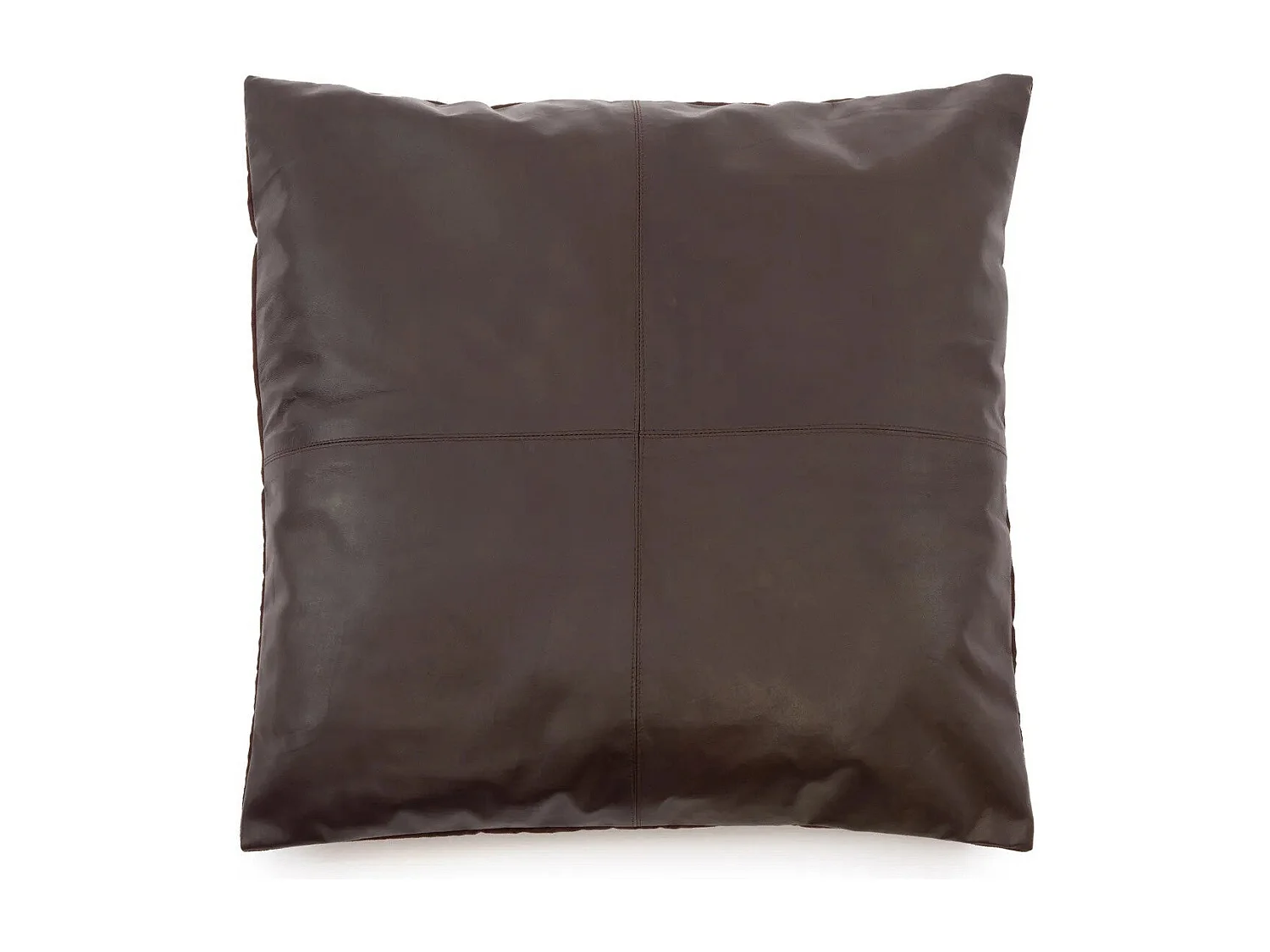 Der Vierteilige Leder Kissenbezug - Schokolade - 60x60