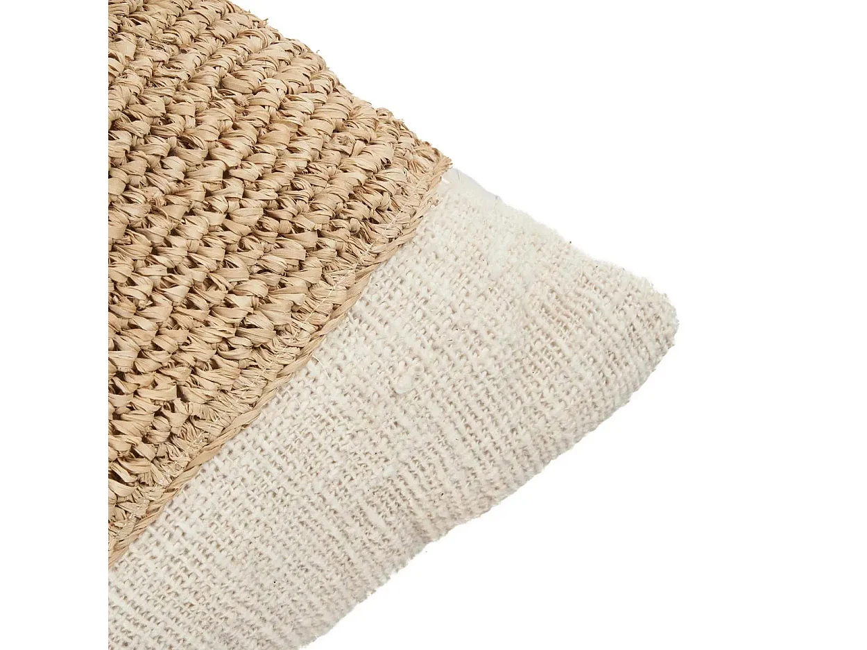 La Funda de Cojín Raffia Stamp - Natural