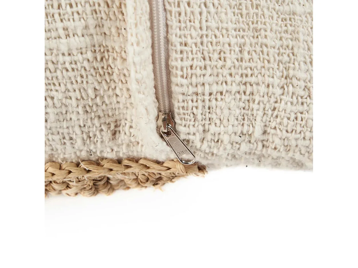 Housse De Coussin Raffia Stamp - Naturel