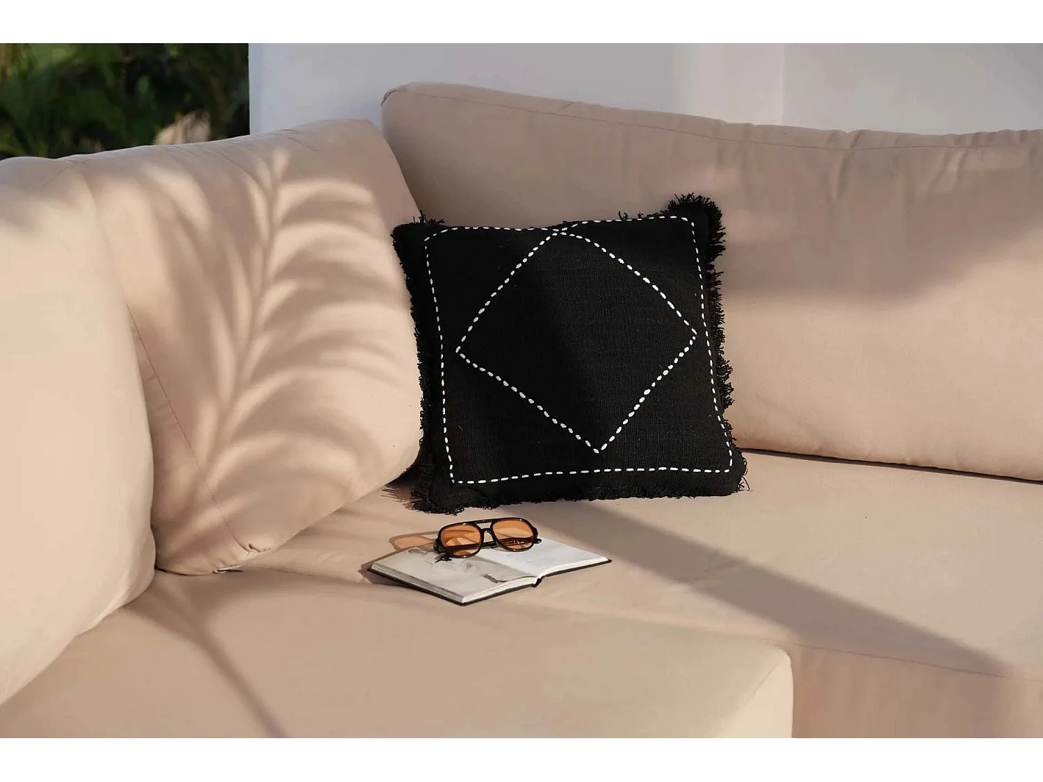 Housse De Coussin Kasbah - Noir Blanc