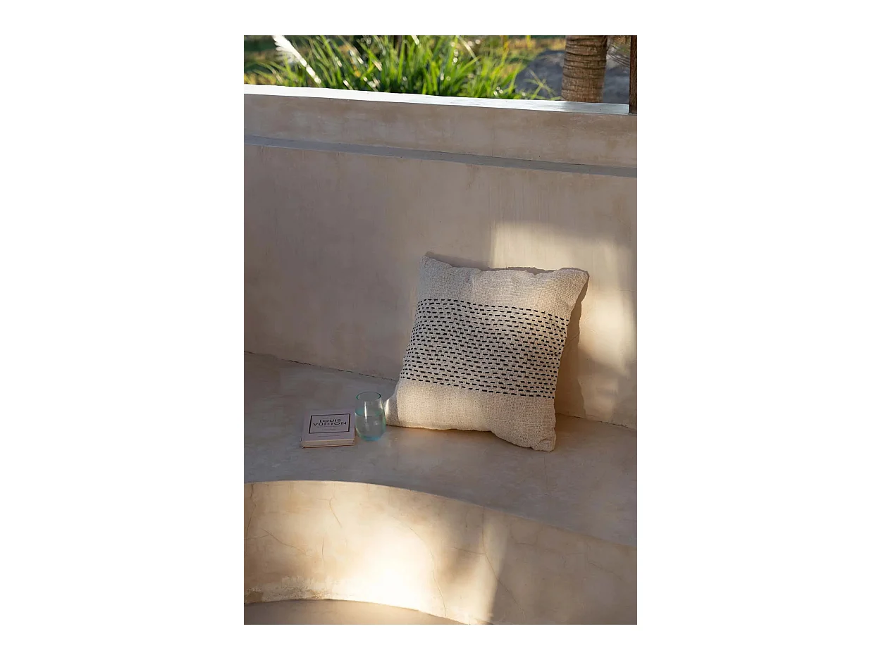 Housse De Coussin Misty - Naturel Noir