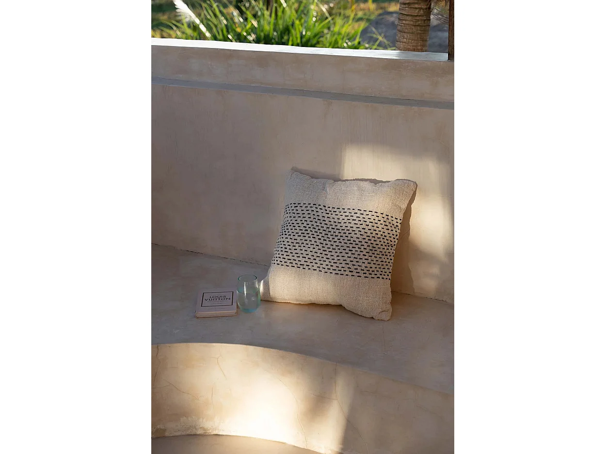 Housse De Coussin Misty - Naturel Noir
