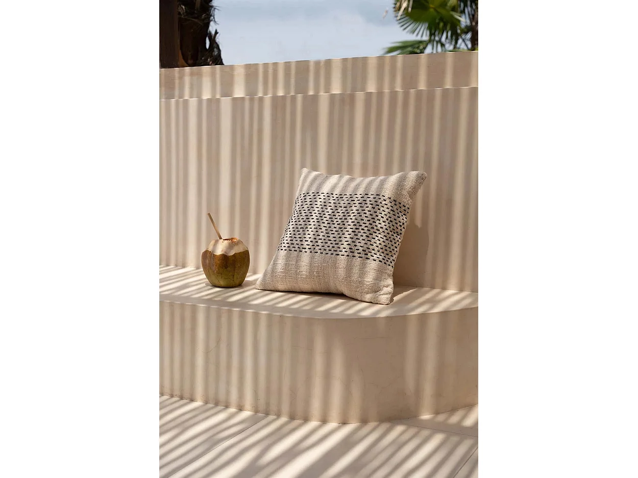 Housse De Coussin Misty - Naturel Noir